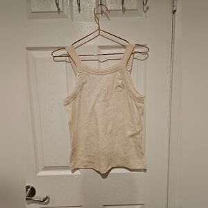 Adidas Ribbed Cotton Tank Top Ivory Size M